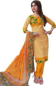 Giftsnfriends Cotton Printed Salwar Suit Dupatta Material
