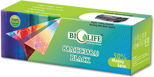 Bio Life 88A / CC388A Compatible Toner Cartridge for HP Printer LaserJet P1005, P1006, P1007, P1008, Pro P1106, P1108, M1136 MFP, M1213nf MF, m126nw Single Color Toner