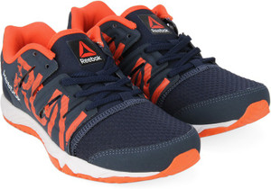 reebok sport shoes navy blue white