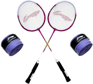 Li-Ning XP Smash 708 2PC + 2 Pc GP 20 Grip Combo S2 Strung