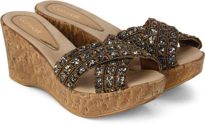 catwalk bronze wedges