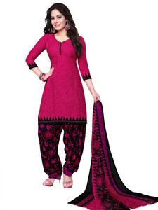 Giftsnfriends Crepe Printed Salwar Suit Dupatta Material