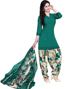Giftsnfriends Crepe Printed Salwar Suit Dupatta Material
