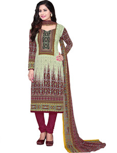 Giftsnfriends Crepe Printed Salwar Suit Dupatta Material