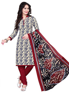 Giftsnfriends Crepe Printed Salwar Suit Dupatta Material