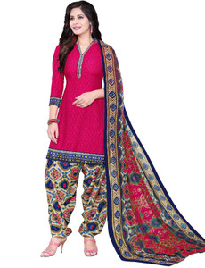 Giftsnfriends Crepe Printed Salwar Suit Dupatta Material