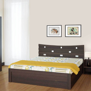UNiCOS Crescent Engineered Wood King Bed With Storage
