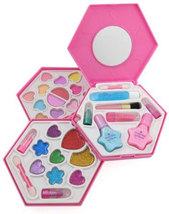 Liberty Imports Girls Sun Hexagon Shaped Cosmetics Play Set Fashion