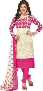 fashion ritmo Cotton Self Design, Printed Salwar Suit Dupatta Material