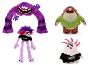Disney Monsters University Collection Of 4 Plush Toys - Art, Don Carlton, Susan And Rhonda  - 4.17 inch