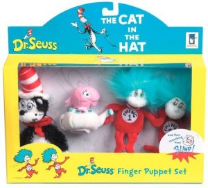 Manhattan Toy Dr. Seuss Cat In The Hat Finger Puppet Boxed Set  - 2.4 inch