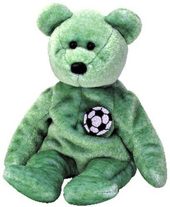 Ty Beanie Baby - Kicks The Soccer Bear - 2.1 inch