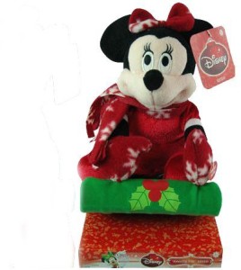 Disney Minnie Mouse Sledding Fun Musical Singing Animated Christmas Plush  - 9 inch