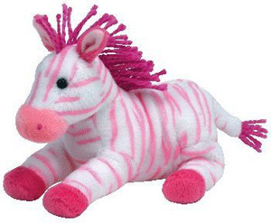 TY Beanie Baby 2.0 - Bubblegum The Zebra - 2 inch