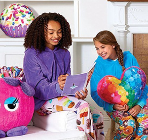 Iscream Monstars Sparkle Plush Round Microbead Pillow Friend 11