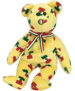 Beanie Babies Pinata The Bear (Mexican Flag Nose) - 1.5 inch