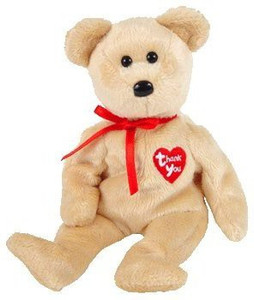 TY Beanie Baby - Thank You Bear 2003 (Dealer Exclusive, 1 Given Per Store) - 1.9 inch