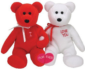Ty Beanie Babies - I Love You The Bears (Set Of 2) - 2.5 inch