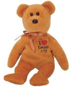 Ty Beanie Babies Kansas City The Bear (I Love Kansas City - Show Exclusive)  - 2.3 inch