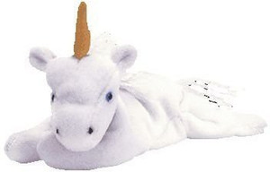 Ty Beanie Baby - Mystic The Unicorn (Tan Horn & Yarn Or Furry Mane) - 2.1 inch