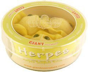 GIANT Microbes Herpes (Herpes Simplex Virus 2) Petri Dish - 1.9 inch