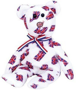 Ty Beanie Baby - Jack The Bear (Uk Exclusive Version - Flag Nose) - 2.3 inch