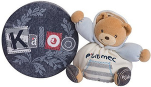 Kaloo Denim Plush Toy, Gutsy Chubby Bear, Small - 9.06 inch