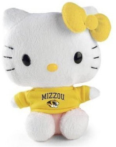 Plushland Hello Kitty Goes To College University Of Missouri Mizzou Plush - 1 inch