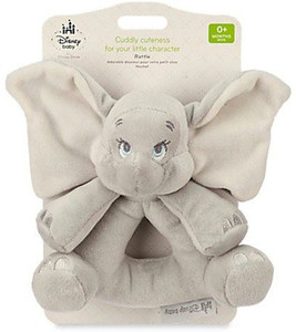 Disney Dumbo Plush Rattle For Baby - 1.9 inch