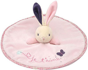 Kaloo Petite Rose Round Rabbit Doudou - 3 inch