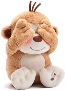 Nat and Jules Demdaco 5004700040 Nat & Jules Peek-A-Boo Zoo Monkey - 5.9 inch
