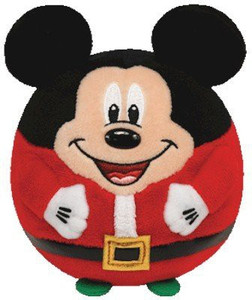 Ty Beanie Ballz Mickey - Mouse Christmas - 5 inch
