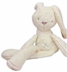 Mamas & Papas Soft Snuggle Bunny Plush - Childs First Bubby Doll - Natural Cotton & Natural Color  - 20.87 inch