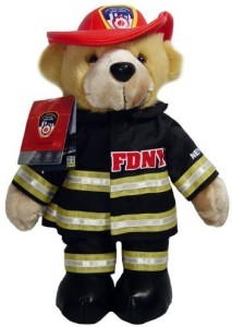 Anti Crime Securtiy Inc. Fdny Teddy Bear Stuffed Animal Officially Licensed By The New York City Fire Department  - 1.7 inch