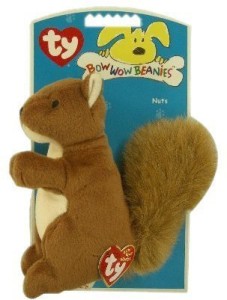 TY Bow Wow Beanies Nuts - Squirrel  - 2.76 inch