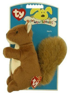 TY Bow Wow Beanies Nuts - Squirrel - 2.76 inch
