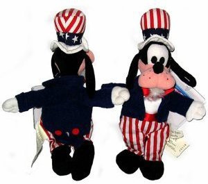 Disney Goofy Uncle Sam - Mini Bean Bag Plush - 10 inch