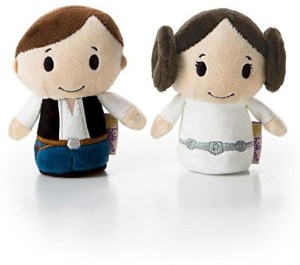 Hallmark Itty Bittys Star Wars Han Solo And Princess Leia Stuffed Animals  - 1.9 inch