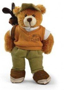 Plushland #1 Dad Golf Bear - 2.2 inch