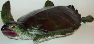 MAMEJO NATURE Extra Large Sea Turtle; Lifelike Rubber Amphibian Replica  - 13 inch