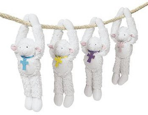Oriental Trading Company Plush Long Arm Religious Lambs - Vacation Bible School & Toys & Games - 3 inch