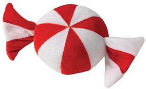 US Toys Lot Of 12 Striped Peppermint Candy Plush Toys - 3.5 inch