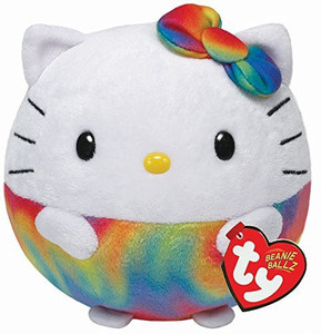 TY Beanie Ballz Hello Kitty Rainbow Medium Plush - 8 inch