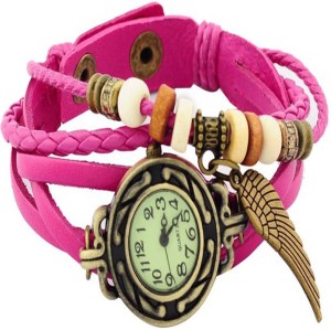 Animate Vintage Butterfly Pink Analog Watch  - For Women