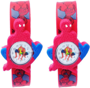 Fashion Gateway Red Spiderman Kids watch (pack of 2) Spiderman Analog Watch - For Boys & Girls