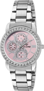 Dezine DZ-LR095-PNK-CH Analog Watch - For Women