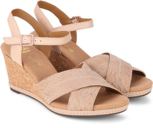 CLARKS Helio Latitude Nude Leather Women Natural Wedges Buy Nude