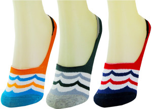 Neska Moda Men & Women Striped No Show Socks