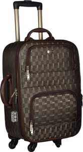 TREKKER TTB-PEARL204-BLKBR Expandable Cabin Luggage - 20 inch