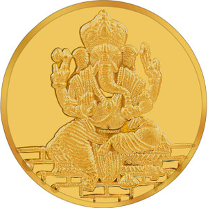 RSBL BIS Hallmarked Ganesh Precious 24 (995) K 1 g Yellow Gold Coin
